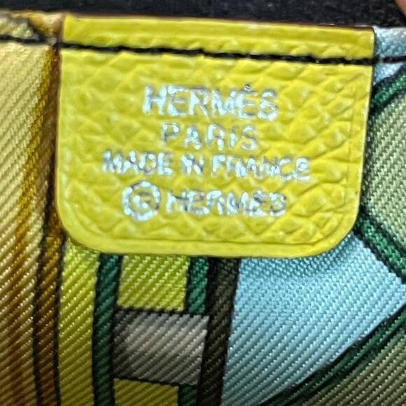 HERMES Silk-In Long Zip Around Long Wallet Epsom yellow - Picture 4 of 16